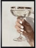 Ars Longa Ingelijste kunstdruk "Wine Glass" - (L)70 x (B)50 cm
