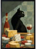 Ars Longa Druk artystyczny "Cats Evening" w ramce - 70 x 50 cm