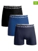 Muchachomalo 3er-Set: Boxershorts in Dunkelblau/ Blau/ Schwarz