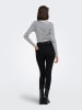 JDY Longsleeve "Lucky" in Dunkelblau/ Weiß