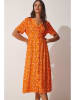 trendyol Jurk oranje/wit