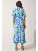 trendyol Kleid in Hellblau/ Weiß