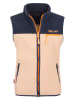 Trollkids Fleece bodywarmer "Hemsedal" beige/donkerblauw