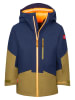 Trollkids Ski-/ Snowboardjacke "Kongsberg" in Khaki/ Blau