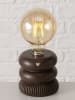 Boltze Lampa stołowa LED "Kulan" w kolorze brązowym - wys. 19 x Ø 9 cm