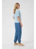 Cream Bluse in Hellblau/ Gelb