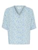 Cream Bluse in Hellblau/ Gelb