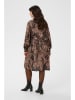 KAFFE curve Kleid in Braun/ Hellbraun