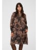 KAFFE curve Kleid in Braun/ Hellbraun
