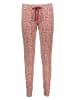 Skiny Pyjama-Hose in Beige/ Bordeaux