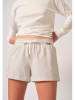Skiny Pyjama-Shorts in Hellgrau