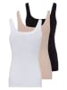 Skiny 3er-Set: Hemdchen in Weiß/ Beige/ Schwarz