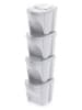 Joybos 4tlg. Abfalltrennsystem in Weiß - 4x 25 l