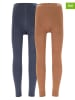 ewers 2-delige set: Leggings camel/donkerblauw