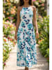 SOULSHAE Jurk wit/turquoise