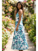 SOULSHAE Jurk wit/turquoise