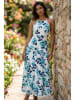 SOULSHAE Jurk wit/turquoise
