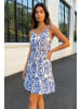 SOULSHAE Jurk wit/blauw