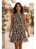 SOULSHAE Kleid in Beige/ Schwarz