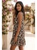 SOULSHAE Kleid in Beige/ Schwarz