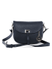 Lia Biassoni Leder-Umhängetasche "Neva" in Dunkelblau - (B)20 x (H)16 x (T)6 cm