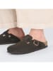 Birkenstock Leder-Clogs "Boston" in Braun - Weite S