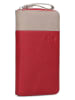 Zwei Geldbörse in Rot/ Beige - (B)11 x (H)20 x (T)3 cm