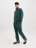 Jack & Jones Spodnie dresowe "Jpdtkane" w kolorze ciemnozielonym