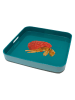 WD lifestyle Dienblad "Hermit Crab" turquoise/roze - (L)34 x (B)34 cm