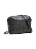 Pieces Leder-Umhängetasche "Aina" in Schwarz - (B)24 x (H)17 x (T)4 cm