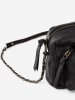 Pieces Leren schoudertas "Aina" zwart - (B)24 x (H)17 x (D)4 cm