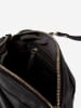 Pieces Leren schoudertas "Aina" zwart - (B)24 x (H)17 x (D)4 cm