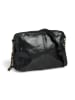 Pieces Leder-Umhängetasche "Aina" in Schwarz - (B)24 x (H)17 x (T)4 cm