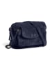 Pieces Leren schoudertas "Aina" donkerblauw - (B)24 x (H)17 x (D)4 cm