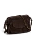 Pieces Leder-Umhängetasche "Aina" in Braun - (B)24 x (H)17 x (T)4 cm