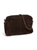Pieces Leder-Umhängetasche "Aina" in Braun - (B)24 x (H)17 x (T)4 cm