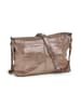 Pieces Leren schoudertas "Feliza" taupe - (B)21,5 x (H)15,5 x (D)5 cm