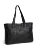 Pieces Leder-Weekender in Schwarz - (B)40 x (H)31 x (T)13,5 cm