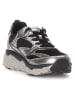 Gabor Leder-Sneakers in Schwarz/ Silber