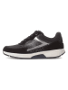 Gabor Leder-Sneakers in Schwarz/ Silber
