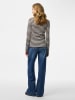 Pieces Longsleeve in Weiß/ Braun