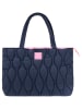 Zwillingsherz Shopper "Steppung & Patch" in Dunkelblau - (B)50 x (H)35 x (T)13 cm