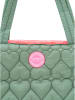 Zwillingsherz Shopper "Herzsteppung" in Grün - (B)50 x (H)35 x (T)13 cm