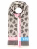 Zwillingsherz Schal "LOVE" in Grau - (L)180 x (B)100 cm