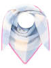 Zwillingsherz Dreieckstuch "Karo" in Hellblau - (L)76 x (B)68 cm