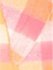 Zwillingsherz Driehoekige sjaal "Karo" oranje/roze - (L)76 x (B)68 cm