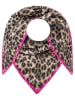Zwillingsherz Dreieckstuch "WILD Leo" in Grau - (L)164 x (B)70 cm