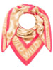 Zwillingsherz Driehoekige sjaal "WILD Leo" beige/roze - (L)190 x (B)95 cm