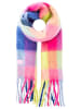Zwillingsherz Schal "Fransen & Karo" in Bunt - (L)235 x (B)40 cm