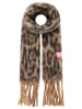 Zwillingsherz Sjaal "Großes Leo & Patch" beige - (L)235 x (B)40 cm